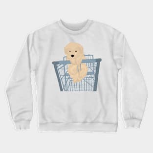 puppy in cart design Crewneck Sweatshirt